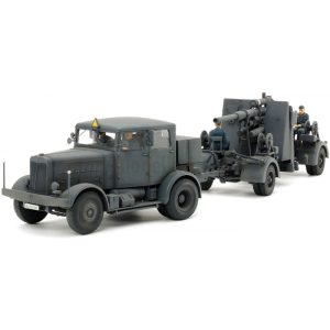 German Heavy Tractor SS-100 & 88mm Gun FLAK37 Set - Model Kit