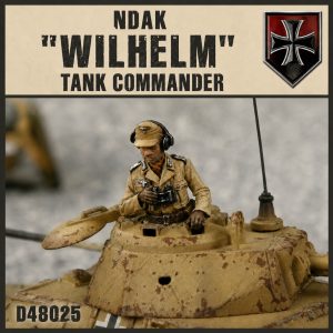 D48025 – Wilhelm, NDAK Tank Commander – 1:48 Resin Miniature – Dust Model Kit