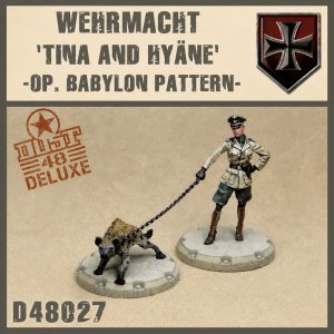 D48027 – DELUXE - Tina and Hyäne – Wehrmacht Major Tina Baumann – Pre-Painted Collectible Miniatures