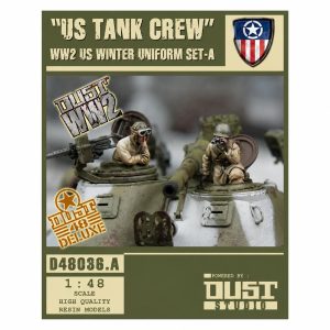 D48036.A - DELUXE – US Tank Crew – WW2 US Winter Uniform Set A – Pre-Painted Collectible Miniatures